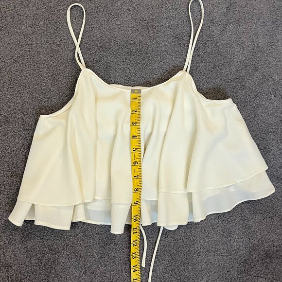 Free People | Tropical Wave Layered Crop Top in Cream, size XS - Picture 10 of 11